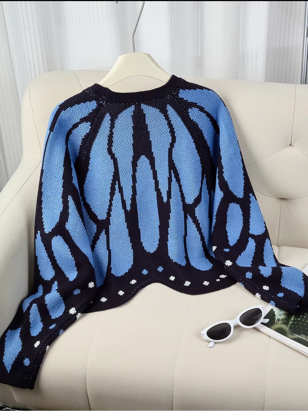 Morpho blue butterfly cardigan - Picture 4 of 8